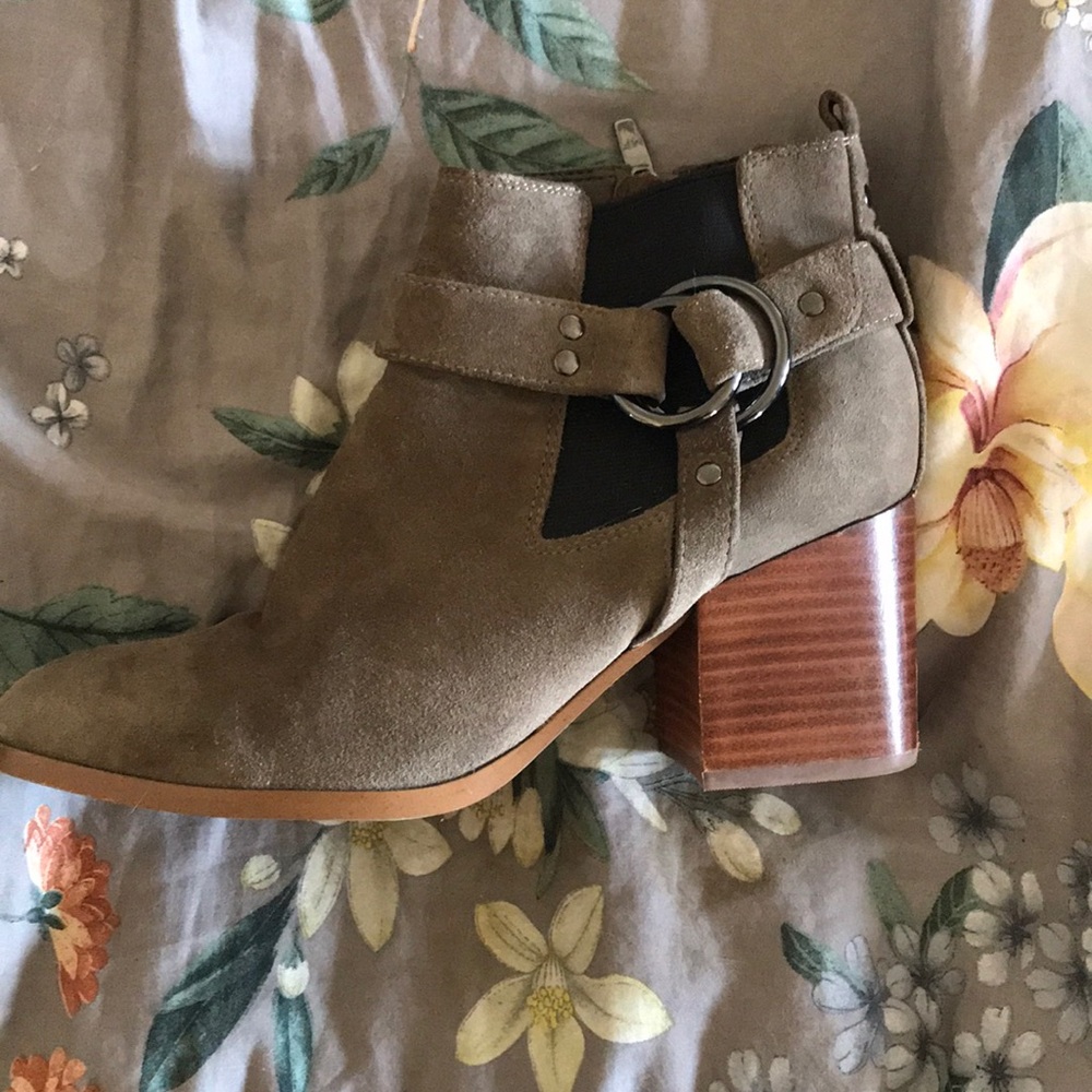 Suede Western Ankle Booties